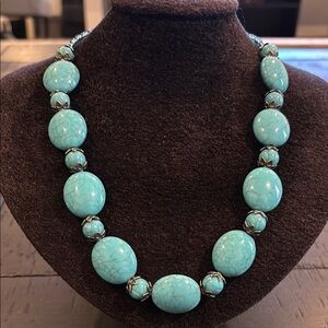 Simple Southwestern Western Boho Turquoise Beaded Necklace​